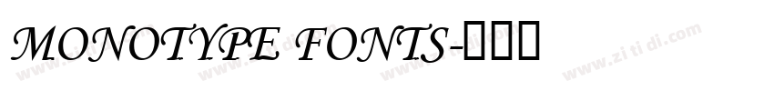 Monotype Fonts字体转换